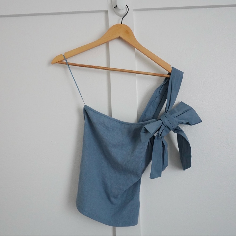 Anthropologie Sunday In Brooklyn Blue One Shoulder Top